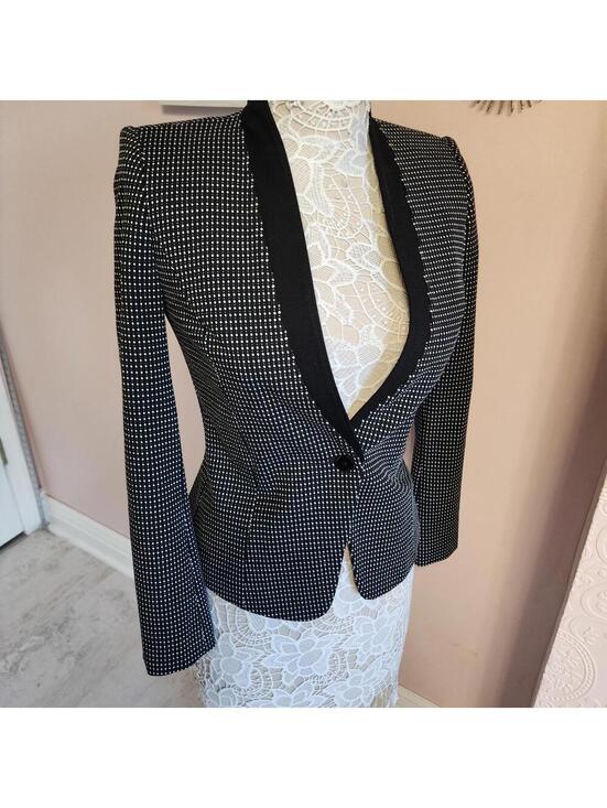 White House Black Market Jackets & Blazers - NWT White House Black Rock Black white polka dot Pdot blazer jacket 2